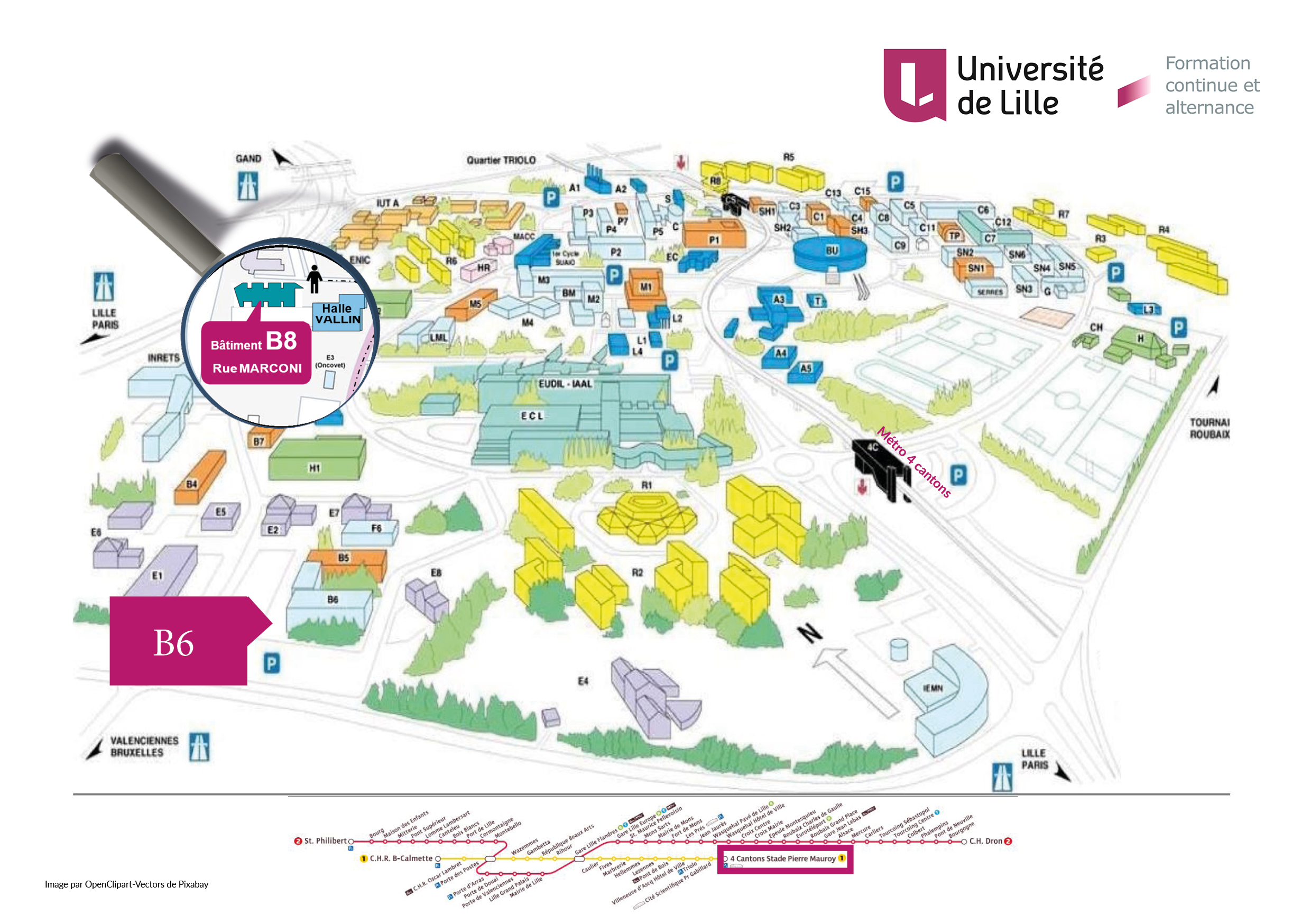 Plan Et Contact Formation Professionnelle Universit De Lille