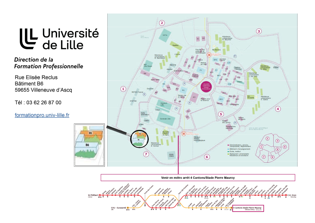 Plan Et Contact Formation Professionnelle Universit De Lille